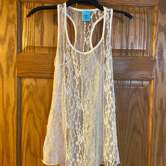 Vintage Y2K H.I.P. Sheer Lace Tank Top Size Medium - Picture 3 of 7